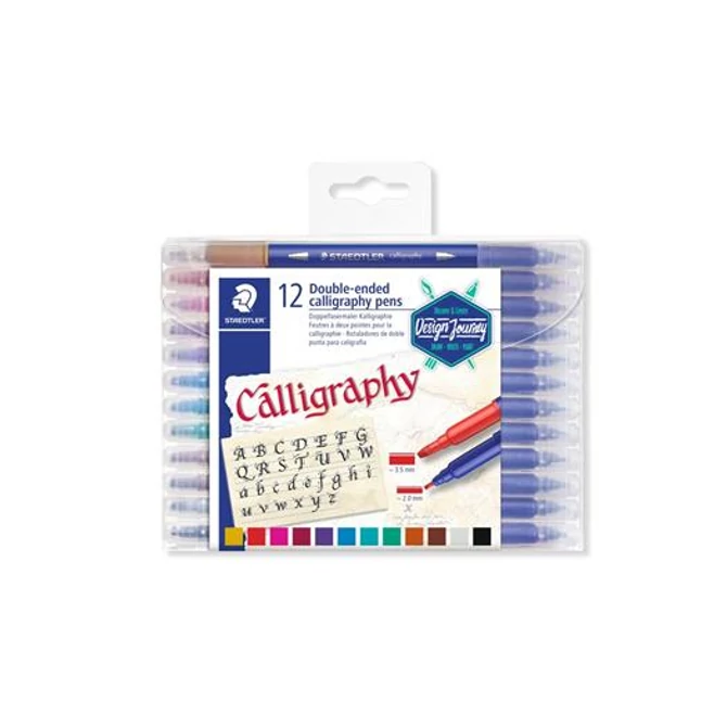 Kalligrafikus marker készlet, 2,0/3,5 mm, kétvégű, STAEDTLER 