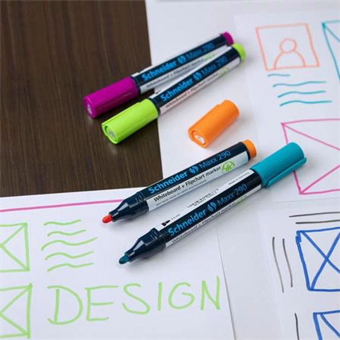 Tábla- és flipchart marker, 2-3 mm, kúpos, SCHNEIDER 
