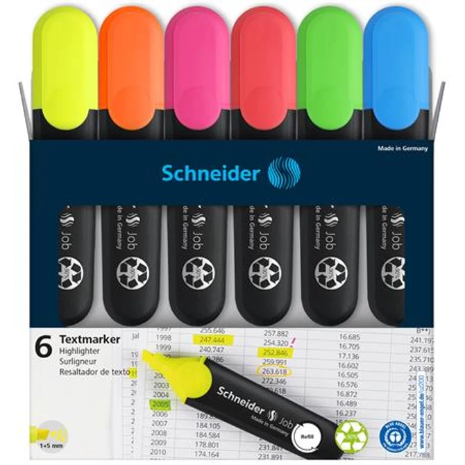 Szövegkiemelő készlet, 1-5 mm, SCHNEIDER 