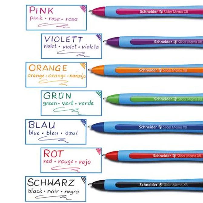 Golyóstoll 0,7mm, kupakos Schneider Slider Memo, írásszín zöld