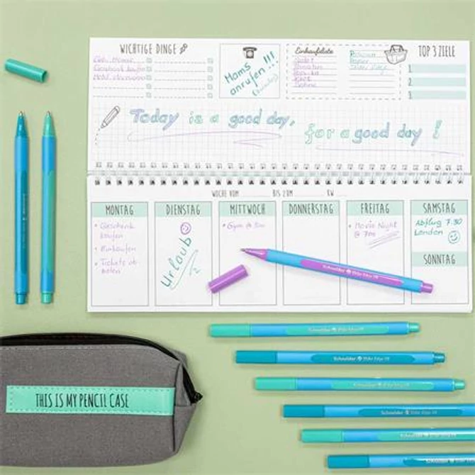 Golyóstoll, 0,7 mm, kupakos, SCHNEIDER 