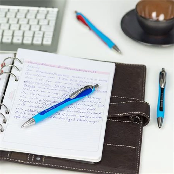 Golyóstoll, 0,7 mm, nyomógombos, SCHNEIDER 