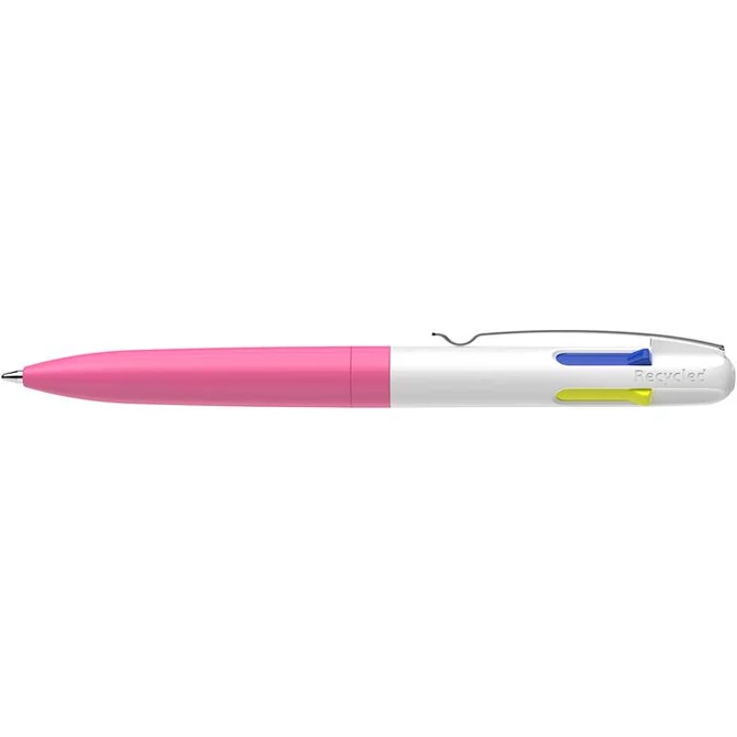 Golyóstoll, 0,5 mm, nyomógombos, négyszínű, SCHNEIDER 