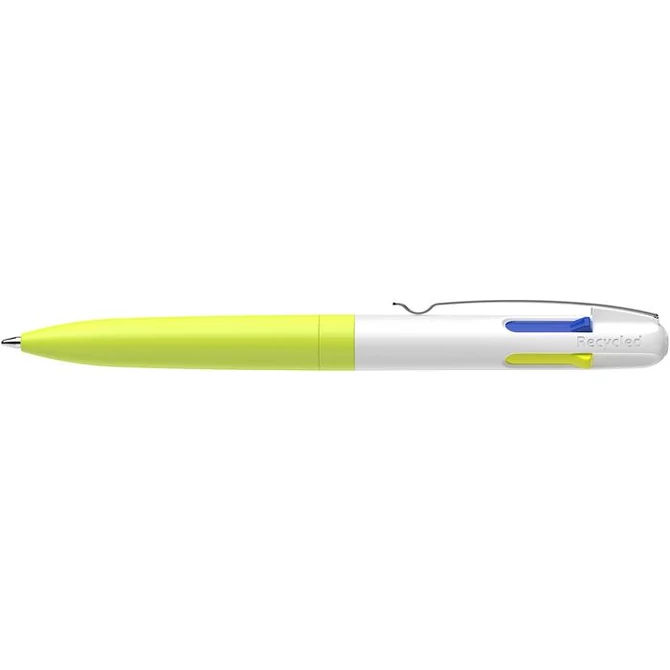 Golyóstoll, 0,5 mm, nyomógombos, négyszínű, SCHNEIDER 