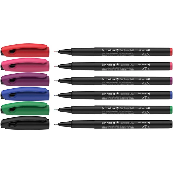 Tűfilc készlet, 0,4 mm, SCHNEIDER 