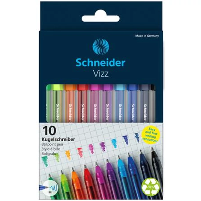 Golyóstoll készlet, 0,5 mm, kupakos, SCHNEIDER 