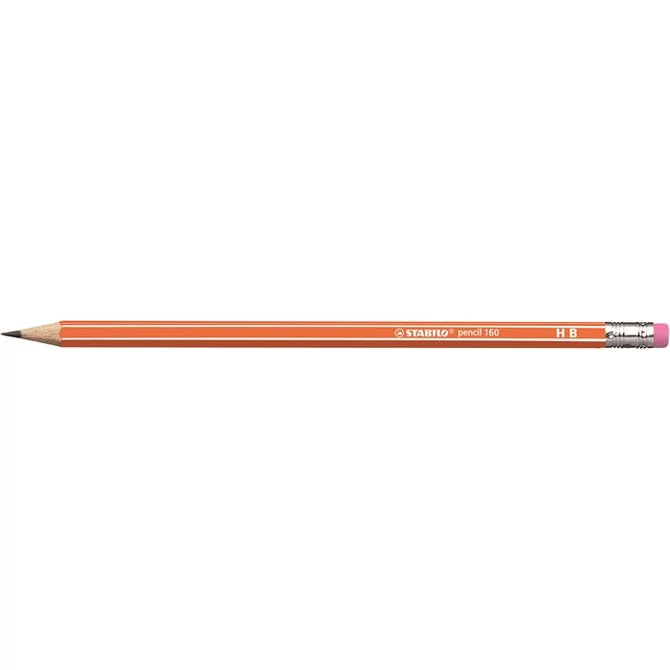 Grafitceruza radírral, HB, hatszögletű, STABILO 