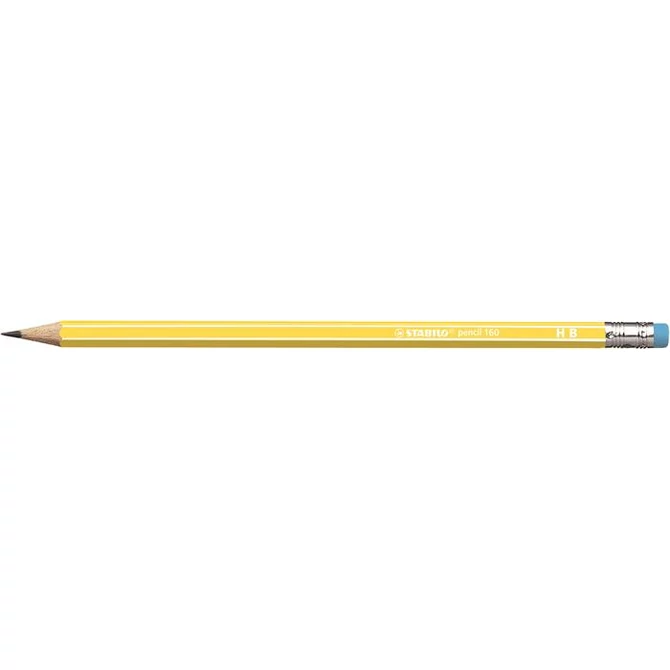 Grafitceruza radírral, HB, hatszögletű, STABILO 