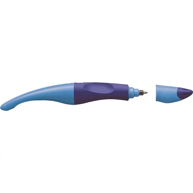 Rollertoll, 0,5 mm, balkezes, kék tolltest, STABILO 