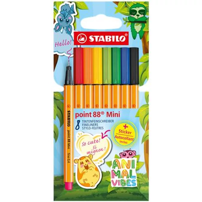 Tűfilc készlet, 0,4 mm, STABILO 