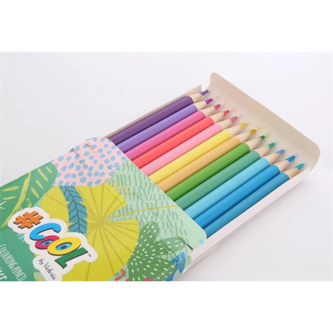 Színes ceruza készlet, kerek, COOL BY VICTORIA 