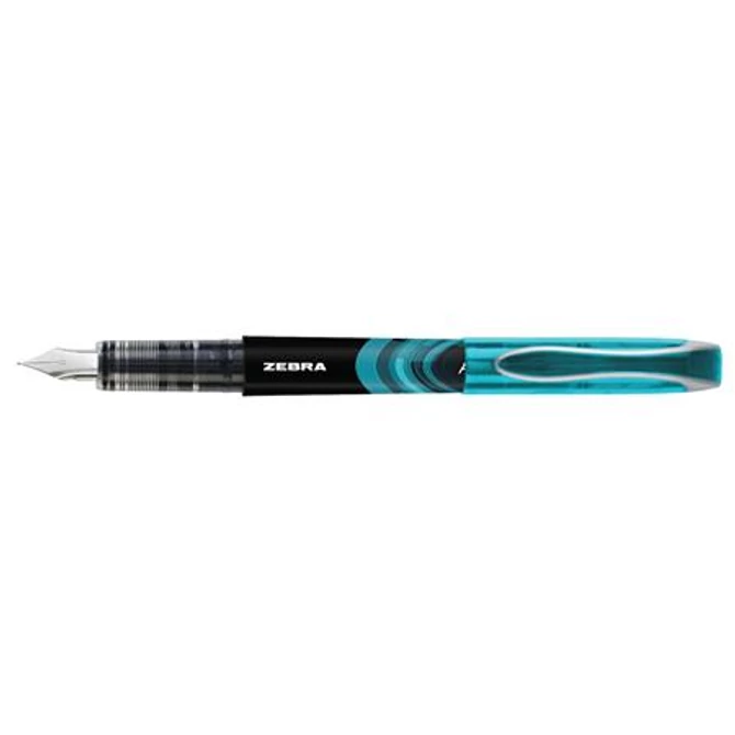 Töltőtoll, 0,6 mm, ZEBRA, világoskék