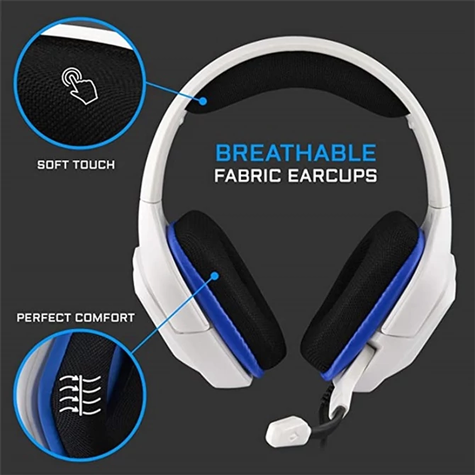 The G-Lab Korp Cobalt Gaming Headset White