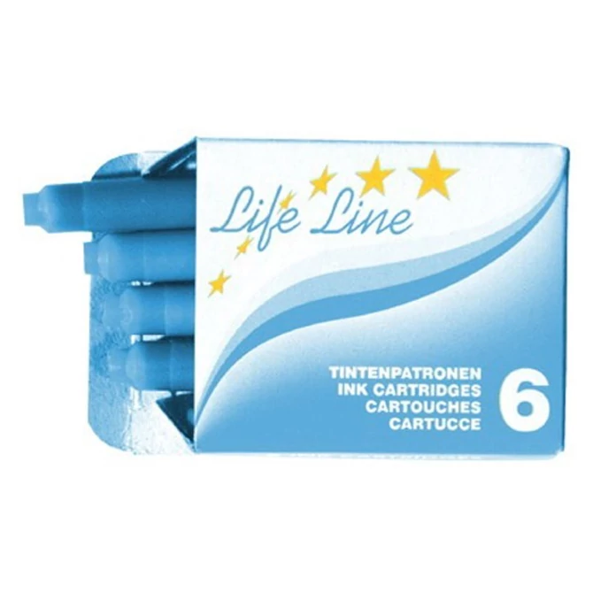 Töltőtoll tintapatron, VIVA 6 db/doboz, kék