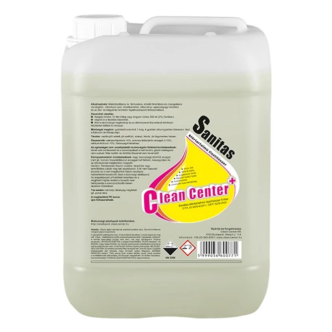 Tisztítószer klórtartalmú CLEAN CENTER Sanitas 5L