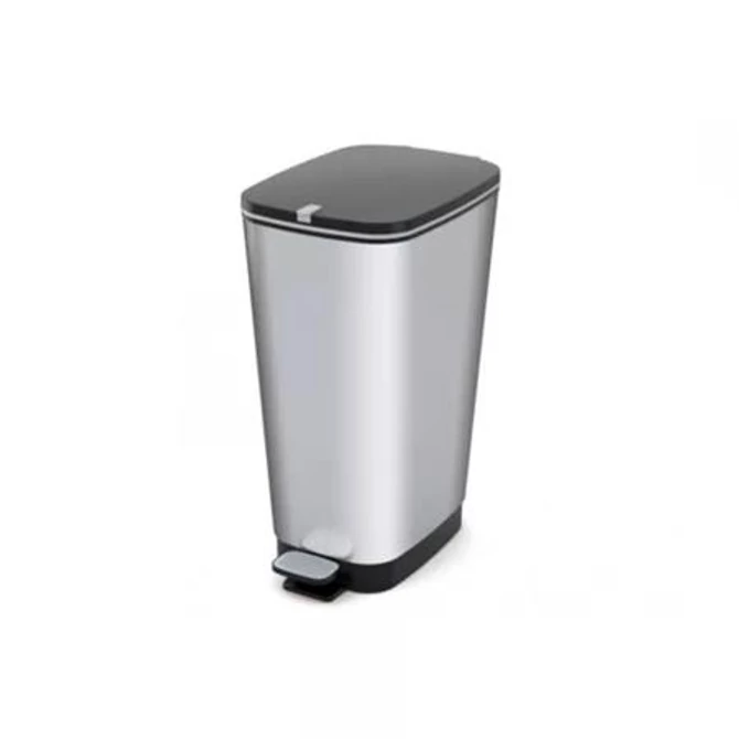 Pedálos szemetes, fémhatású, 45 l, CURVER 