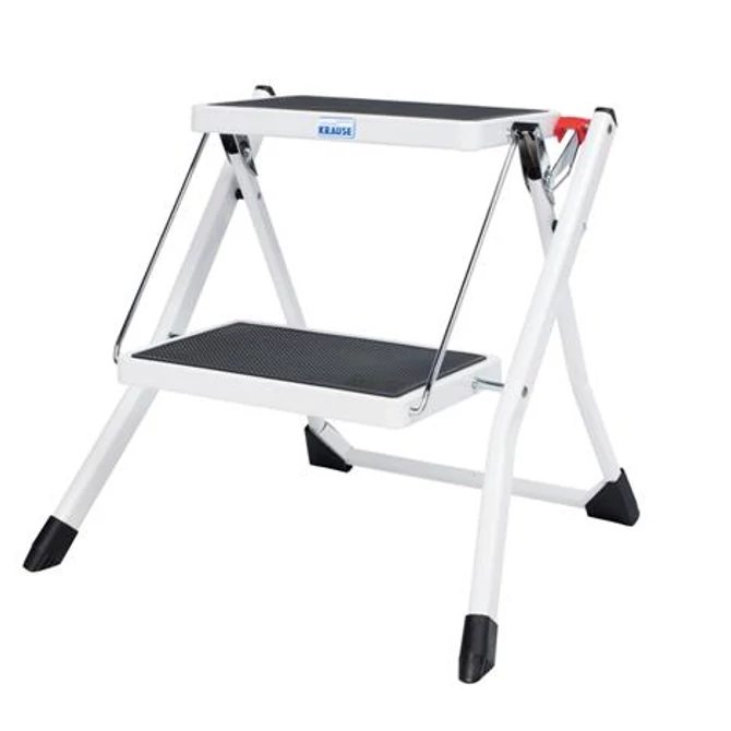 Fellépő, összecsukható, 2 lépcsőfokos, acél, KRAUSE 