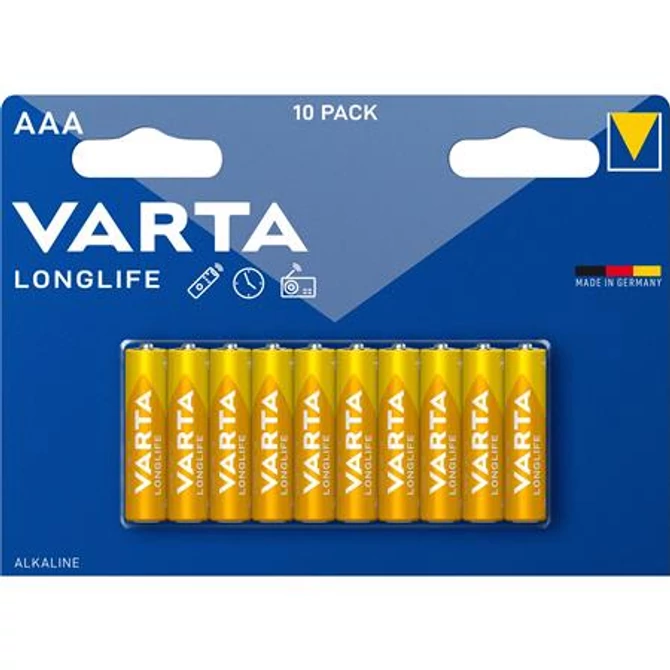 VARTA 4103101461 Longlife AAA (LR03) alkáli mikro ceruza elem 10db/bliszter