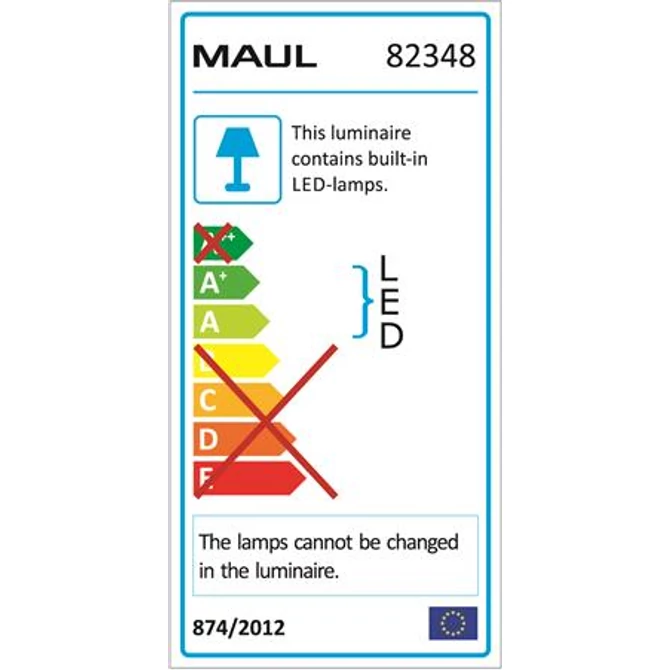 Állólámpa, irodai, LED, szabályozható, MAUL 