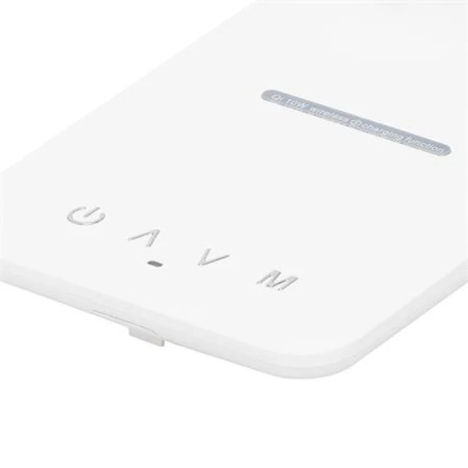 Asztali lámpa, LED, szabályozható, Qi töltővel, USB, HOME, fehér