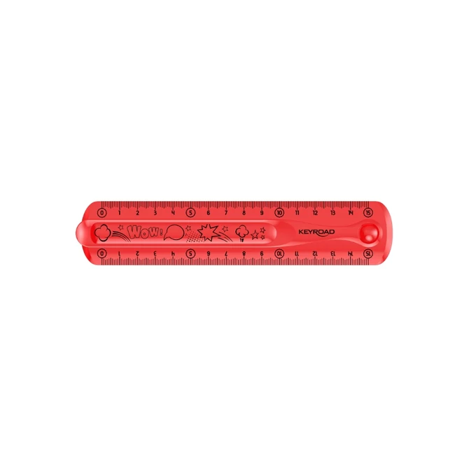 Vonalzó 15 cm, flexibilis Keyroad Flex Draw vegyes színek