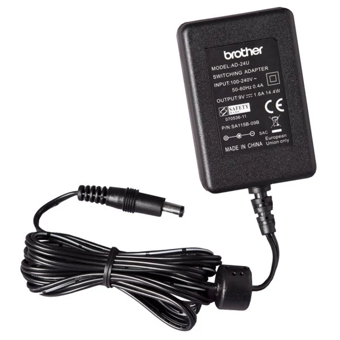 Hálózati adapter, 9V, feliratozógépekhez, BROTHER