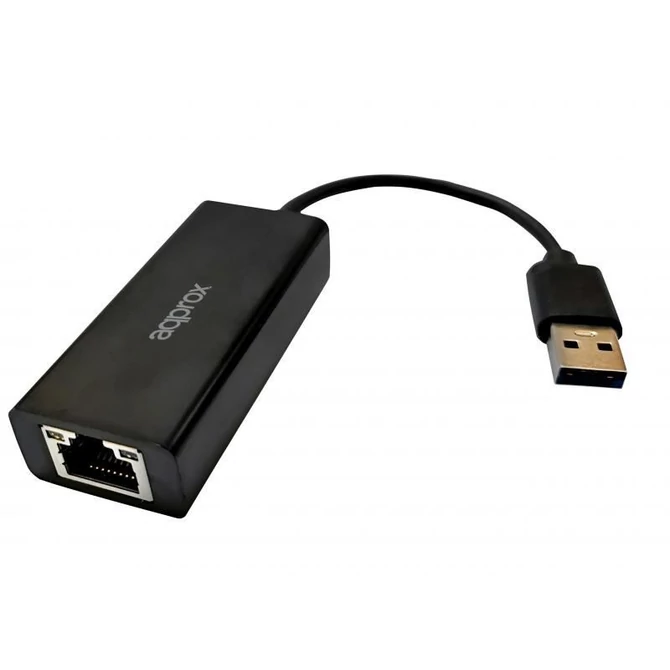 APPROX Kábel átalakító - USB2.0 to RJ45 (10/100) Fekete