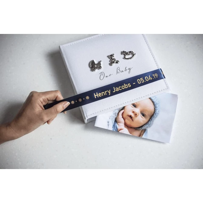 Brother TZe-RN54 selyem szövet P-touch szalag (24mm) Gold on Navy Blue - 4m