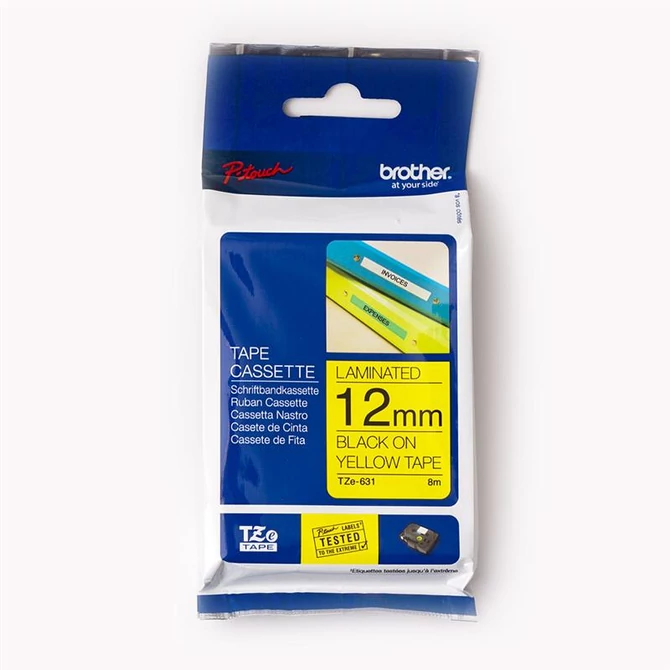 Feliratozógép szalag, 12 mm x 8 m, BROTHER, 