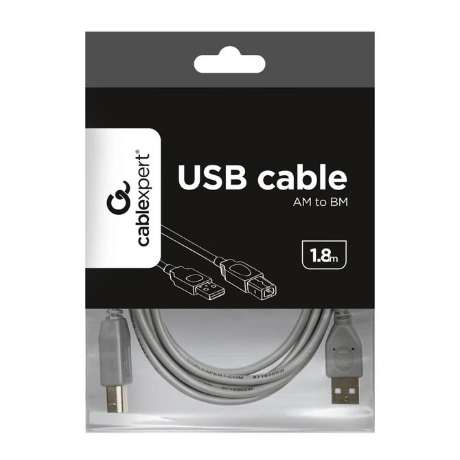 Gembird CCP-USB2-AMBM-6G USB2.0 A-plug B-plug cable 1,8m Grey