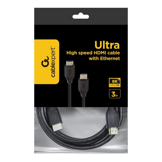 Gembird HDMI-HDMI 2.1 8K Ultra High Speed HDMI with Ethernet cable 3m Black