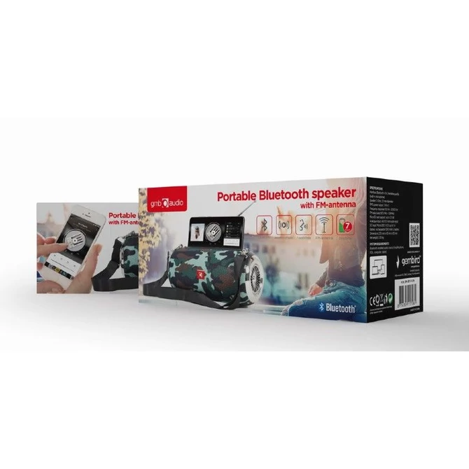 Gembird Portable Bluetooth Speaker With Antenna Camo