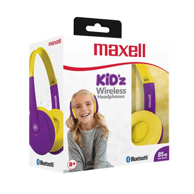 Maxell HP-BT350 BT KIDZ Kids Bluetooth Headset Yellow/Purple