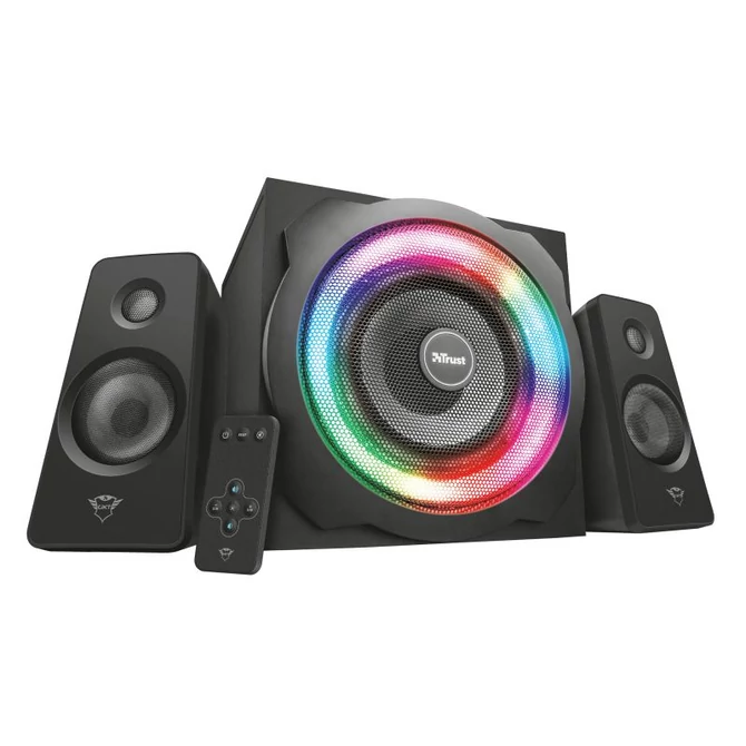 Trust GXT 629 Tytan 2.1 Speaker RGB jack 120W fa gamer hangszóró