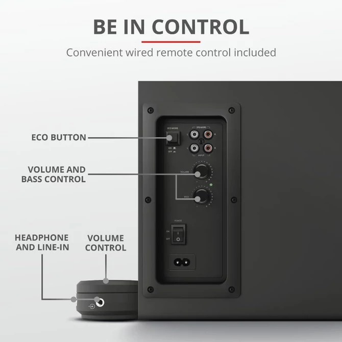 Trust Yuri 2.1 USB 120W hangszóró