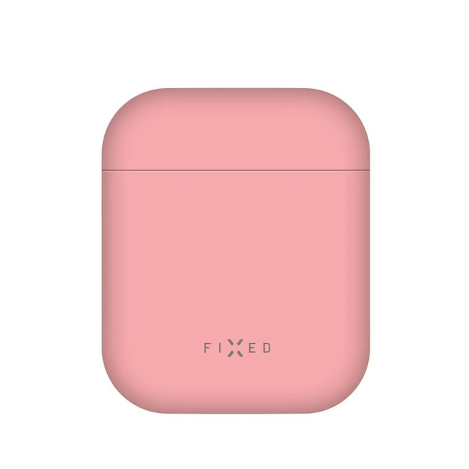 FIXED Ultrathin Szilikon Tok Silky Apple Airpods, Rózsaszín