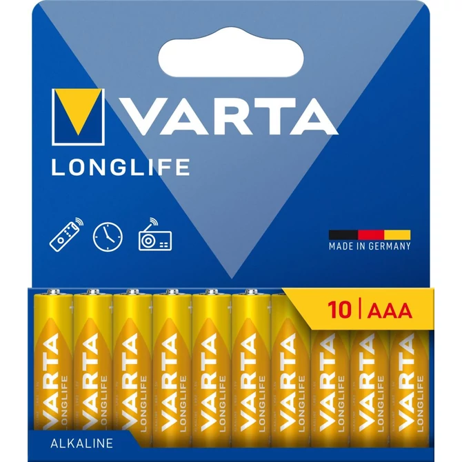 VARTA 4103101461 Longlife AAA (LR03) alkáli mikro ceruza elem 10db/bliszter
