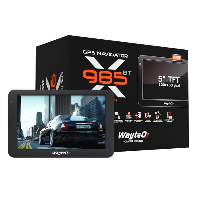 Wayteq x985BT 5" 8GB Bluetooth Térkép Nélkül