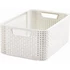 Rattan hatású kosár, 18l, törtfehér, CURVER 