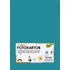 Dekorkarton, 2 oldalas, A4, 300 g, 50 lap, FOLIA, türkiz