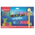 Filctoll készlet, 3,7 mm, kimosható, MAPED „Color`Peps Long Life 2”, 24 különböző szín