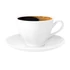 Mokkáscsésze+alj, ROTBERG, fehér, 10 cl, 6 db-os szett, 