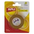 Ragasztószalag, kétoldalas, 7 mm x 10 m, APLI, átlátszó