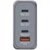 Hálózati töltő, 2xUSB-C PD (100W), USB-C PD (65W), USB-A QC 3.0, EU/UK/US, GaN, VERBATIM