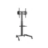 Equip TV/Monitor állvány - 650607 (32"-55", dönthető, állítható magasság, gurulós, Max.:35kg, fekete)