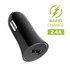 FIXED set of car charger with USB output and USB/micro USB cable, 1 meter, 12W Fekete