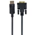 Gembird CC-DPM-DVIM-3M DisplayPort to DVI-D (Dual Link) (24+1) adapter cable 3m Black